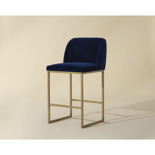 Nevin 38 inch Sapphire Blue Counter Stool